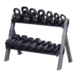 Body Solid Body-Solid 2-delig Halter- & Kettlebellrek - GDKR100 -Optimaal Fitnessapparatuur Winkel GDKR100 Loaded Cut
