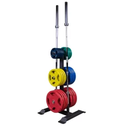 Body Solid Body-Solid Olympic Plate Tree & Bar Holder - GWT56 -Optimaal Fitnessapparatuur Winkel GWT56 03