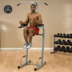 Body Solid Powerline Vertical Knee Raise / Chin-up / Dip Station - PVKC83X -Optimaal Fitnessapparatuur Winkel PVKC83X EX LegLifts