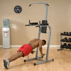 Body Solid Powerline Vertical Knee Raise / Chin-up / Dip Station - PVKC83X -Optimaal Fitnessapparatuur Winkel PVKC83X EX PushUp