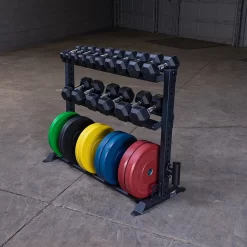 Rugged Combination Weight Plate Dumbbell Rack - Y420 -Optimaal Fitnessapparatuur Winkel Rugged DB Rack DSF0389 2000px