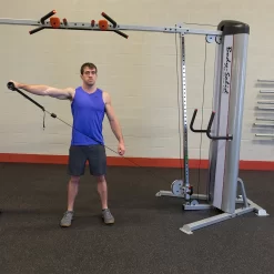 Body Solid Pro Clubline Series 2 Cable Crossover - S2CCO -Optimaal Fitnessapparatuur Winkel S2CCO Lateral Delt Raise DSF9720 master