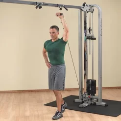 Body Solid Pro Clubline Cable Crossover - SCC1200 -Optimaal Fitnessapparatuur Winkel SCC1200G EX 1ArmShouldPress