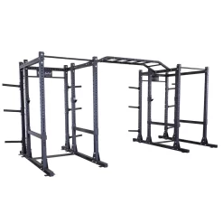 Body Solid Pro Clubline Commercial Extended Double Power Rack Package - SPR1000DBBACK