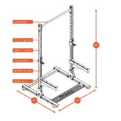 Rugged Half Rack - Y120 -Optimaal Fitnessapparatuur Winkel Y120 techspecs square 1